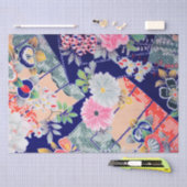 日本の花柄デザイン 薄葉紙 (クラフト)