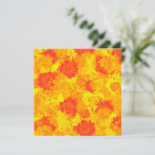 日本の花柄赤模様 カード (スタンド正面)