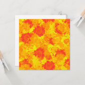 日本の花柄赤模様 カード (正面/裏面インサイチュ)