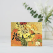 日本の花瓶、バラ、アネモネスby Vincent van ゴッホ ポストカード (スタンド正面)