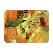 日本の花瓶、バラ、アネモネスby Vincent van ゴッホ マグネット (横)