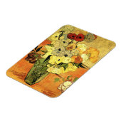 日本の花瓶、バラ、アネモネスby Vincent van ゴッホ マグネット (左側)