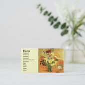 日本の花瓶、バラ、アネモネスby Vincent van ゴッホ 名刺 (スタンド正面)