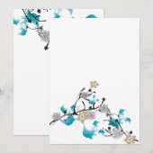 日本の花 招待状 (正面/裏面)