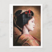 日本の芸妓を描いたオリエンタルポストカード ポストカード (正面)