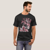 日本の芸者さくら桜の着物 Tシャツ (正面フル)