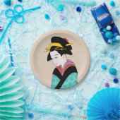 日本の芸者とのパーティー ペーパープレート (パーティー)