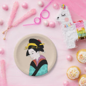 日本の芸者とのパーティー ペーパープレート (パーティー)