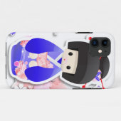 日本の芸者の人形 – ブルーシリーズiPhoneケース Case-Mate iPhoneケース (裏面(横))