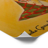 日本の芸者の水彩オリジナルア絵画ート ポスター (角)