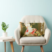 日本の芸者&和佐紙傘アート ランバークッション (椅子)