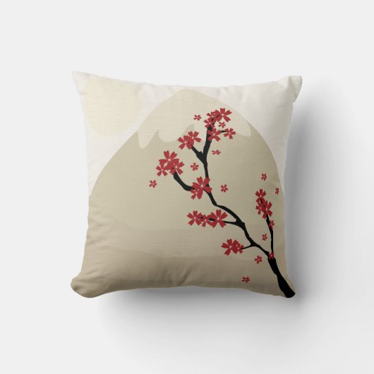日本の芸術が描かれた枕 クッション (正面)