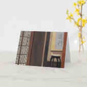 日本の茶室「1つのパスに進む」勇気付けられる カード (黄色い花)