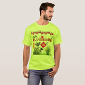 日本の草原の安全グリーン Tシャツ (正面フル)