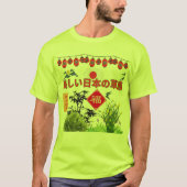 日本の草原の安全グリーン Tシャツ (正面)