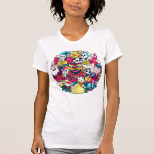 日本の落書きアート Tシャツ