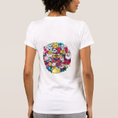 日本の落書きアート Tシャツ (裏面)