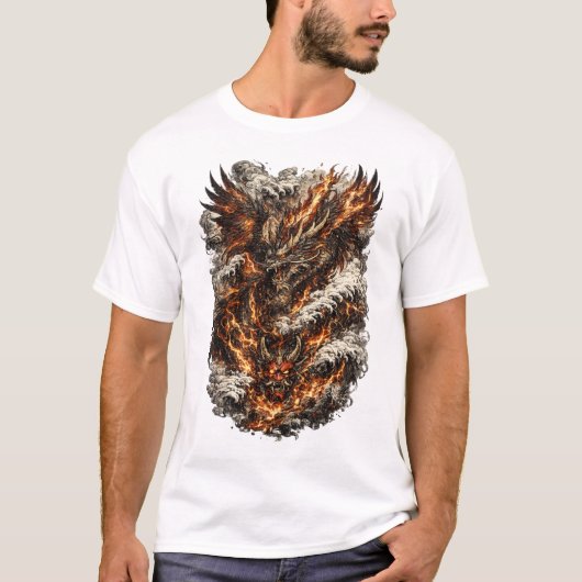 日本の虎のタトゥーTシャツ | 伝統的な入れ墨 Tシャツ (正面)