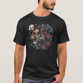 日本の虎の精神 - 力と優雅さ Tシャツ