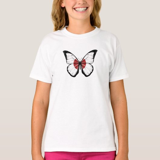 日本の蝶の旗 Tシャツ (正面)