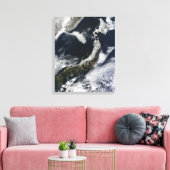 日本の衛星写真 キャンバスプリント (インサイチュ (リビング))