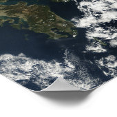 日本の衛星写真 ポスター (角)