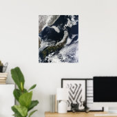 日本の衛星写真 ポスター (ホームオフィス)