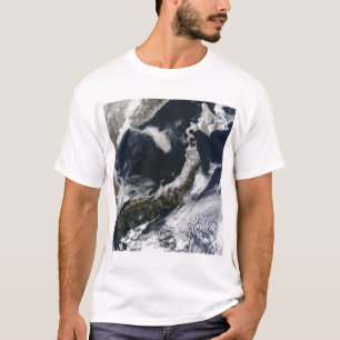 日本の衛星眺め Tシャツ