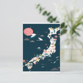 日本の観光地図 ポストカード (スタンド正面)