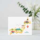 日本の観光地図 ポストカード (スタンド正面)