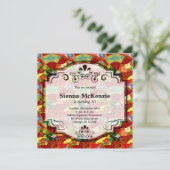 日本の誕生日テーマ 招待状 (スタンド正面)