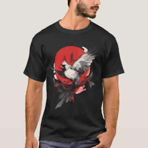 日本の赤い太陽のミニマリストアート 第1/3 Tシャツ
