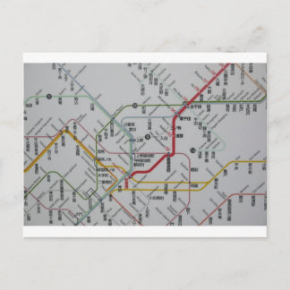 日本の路線図 ポストカード