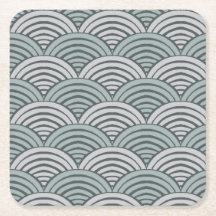 日本の農家グレー波手描きホタテ