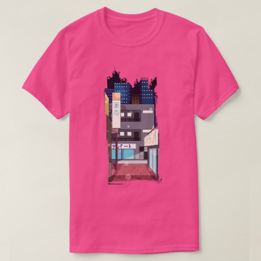 日本の通り東京ジャパン Tシャツ (デザイン正面)