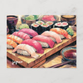 日本の郵便はがきを郵送する食品 ポストカード (正面)