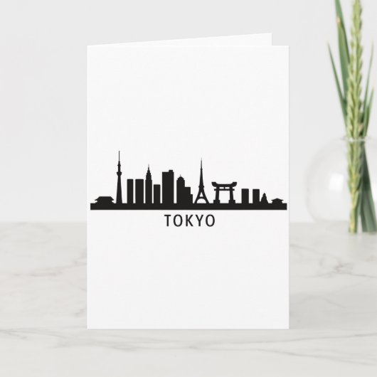日本の都市景観の旅 | 東京スカイラインのシルエット カード (正面)