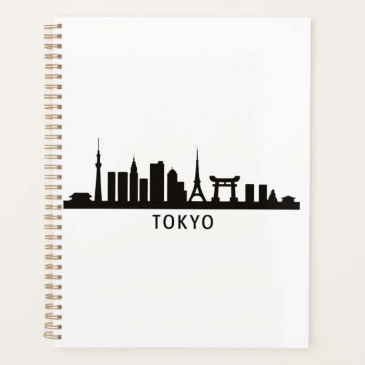 日本の都市景観の旅 | 東京スカイラインのシルエット プランナー手帳 (正面)