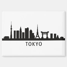 日本の都市景観の旅 | 東京スカイラインのシルエット マグネット
