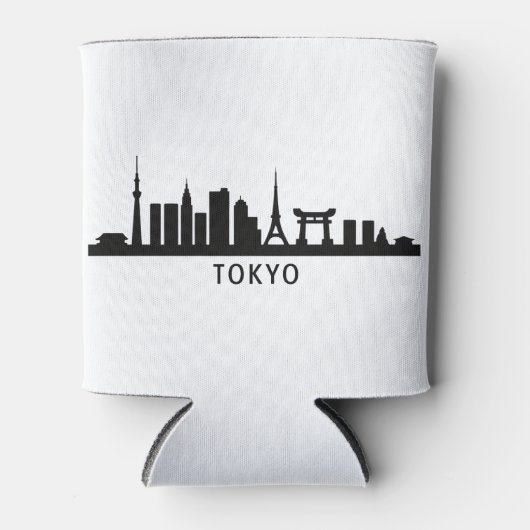 日本の都市景観の旅 | 東京スカイラインのシルエット 缶クーラー (正面)