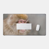 日本の野生動物：茶色の雪猿 デスクマット (キーボード&マウス)