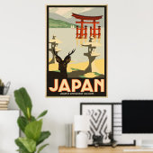 日本の鉄道日本ヴィンテージ旅行 ポスター (ホームオフィス)