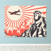 日本の陸軍の戦争2カンバス キャンバスプリント (インサイチュ (ウッドフロア))