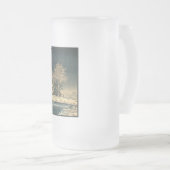 日本の隅田川の冬の日 フロストグラスビールジョッキ (正面右)