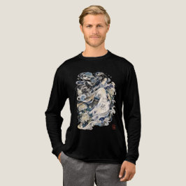 日本の雪女の芸術 | 着物の冬の妖怪 トライブレンドＴシャツ