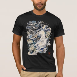日本の雪女の芸術 | 着物の冬の妖怪 Tシャツ