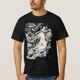 日本の雪女の芸術 | 着物の冬の妖怪 Tシャツ