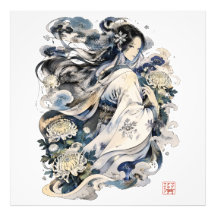 日本の雪女アート | 冬の妖怪 着物