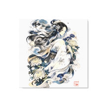 日本の雪女アート | 着物を着た冬の妖怪