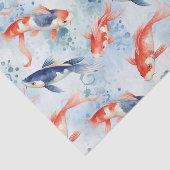 日本の青いコイのデコパージュ 薄葉紙 (詳細)